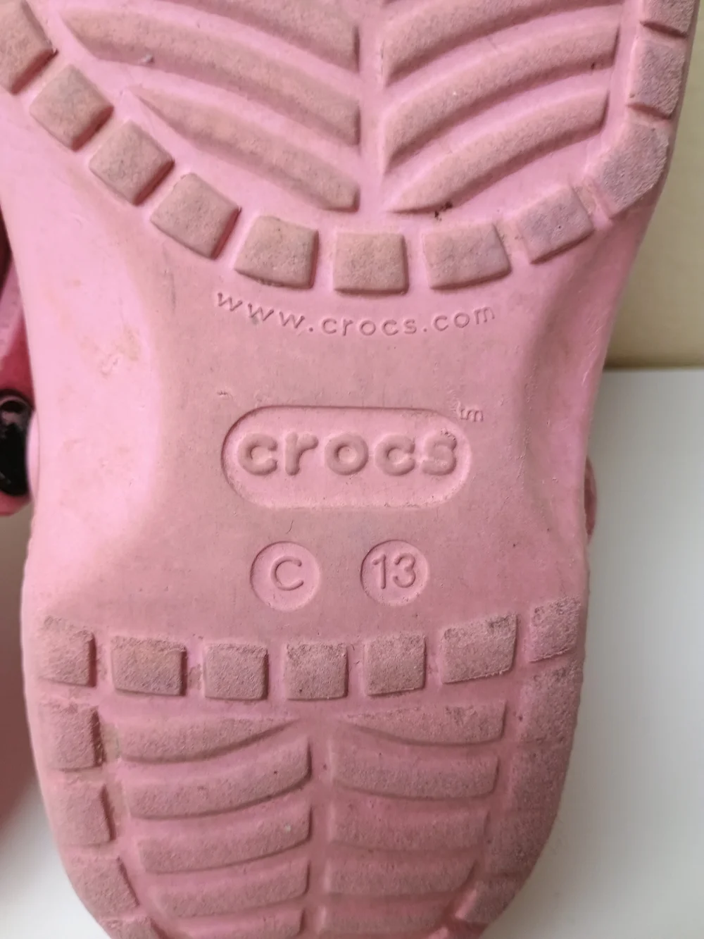 CROCS Classic Glitter C13 Little Girl Pink Glitter Clogs with Charm Jibbitz